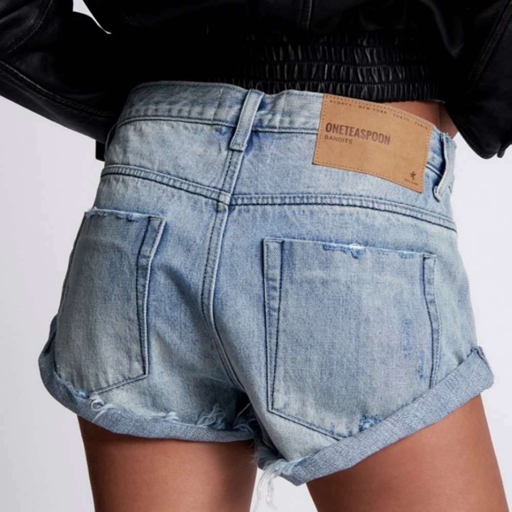 One Teaspoon Light Blue Jean Shorts
